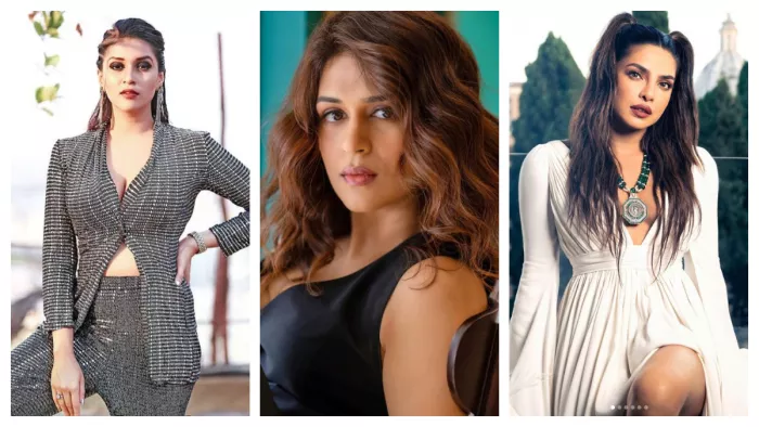 File Photo of Mannara Chopra, Shraddha Das and Priyanka Chopra