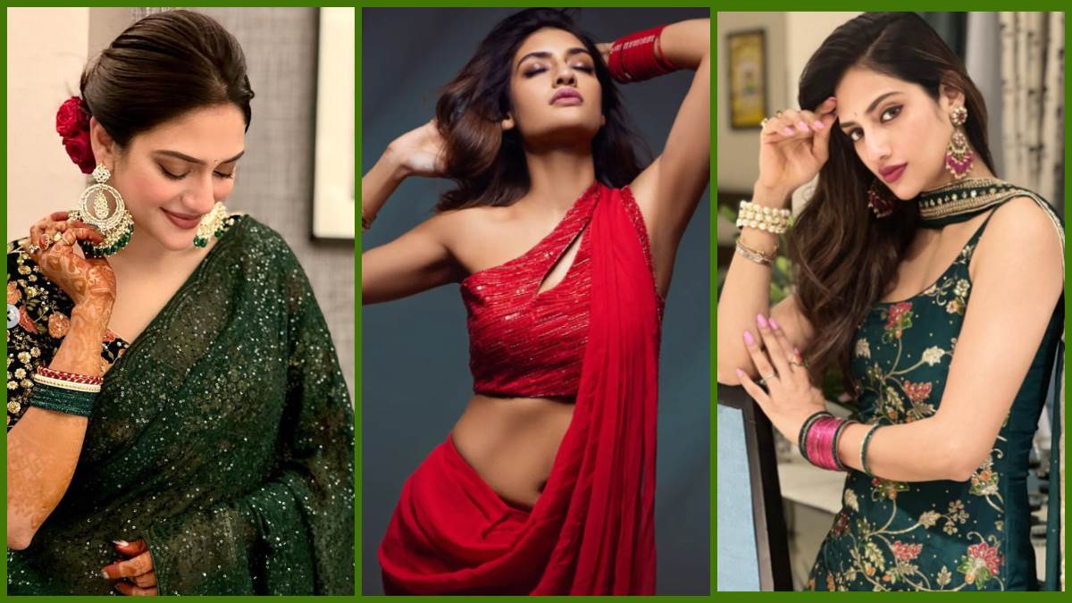 tmc mp and bengali beauty nusrat jahan ethnic looks for festive season from karwa chauth to diwali see photos