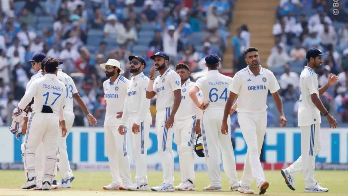 भारतीय क्रिकेट टीम पुणे टेस्ट मैच में पहली पारी में बड़ा स्कोर नहीं कर पाई
