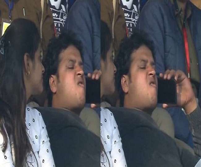 Kanpur gutkha man video viral सोशल मीडिया पर तेजी से वायरल हाे रही युवक की फोटो।