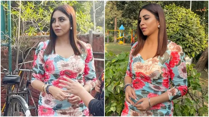 चंडीगढ़ प्रेस क्लब में मीडिया से बात करतीं मॉडल व एक्ट्रेस अर्शी खान।