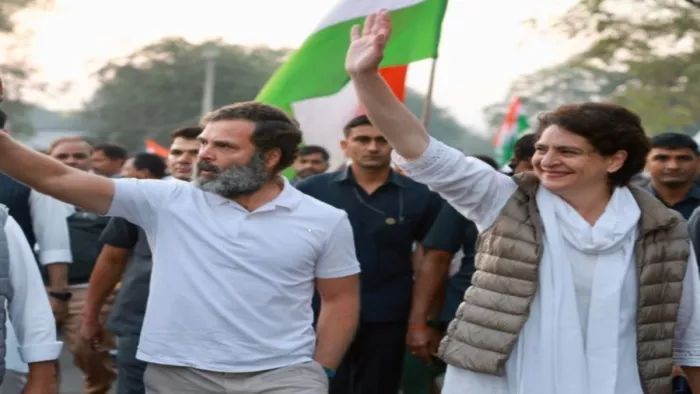 Bharat Jodo Yatra: प्रियंका गांधी वाड्रा के पति रॉबर्ट वाड्रा और उनके बेटे रेहान भी यात्रा में शामिल हुए