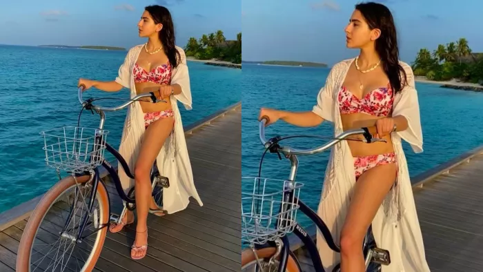 Sara Ali Khan Bikini Photos: सारा अली खान की फोटो वायरल हो गई है।