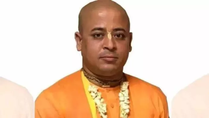 चिन्मय कृष्ण दास को बांग्लादेश के एक हवाई अड्डे से गिरफ्तार किया गया है। (File Image)