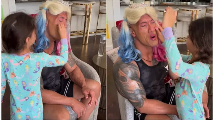 Dwayne Johnson Christmas Makeup: ड्वेन जॉनसन का वीडियो वायरल हो गया है।