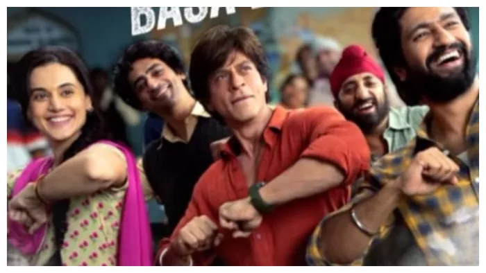 Shah Rukh Khan, Taapse Pannu and Vicky Kaushal from Dunki