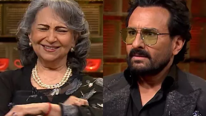कॉफी विद करण 8 में सैफ अली खान और शर्मिला टैगोर बने खास मेहमान / फोटो- Twitter