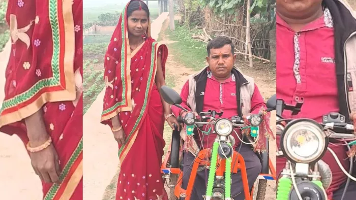 दिव्यांग दंपती चंदन और अर्चना। फोटो- जागरण