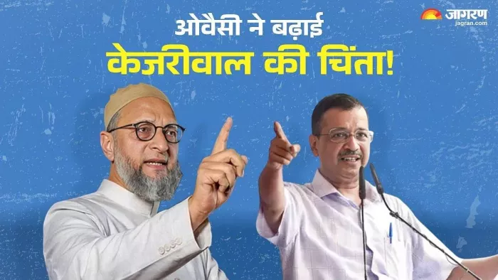 Delhi Election 2025: आप के लिए चुनौती बनती दिख रही ओवैसी की पार्टी।