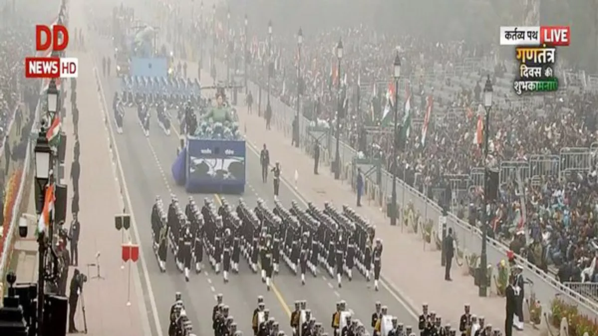 कर्तव्य पथ पर मार्च करने वाली टुकड़ियों ने भारत की सैन्य शक्ति का किया प्रदर्शन