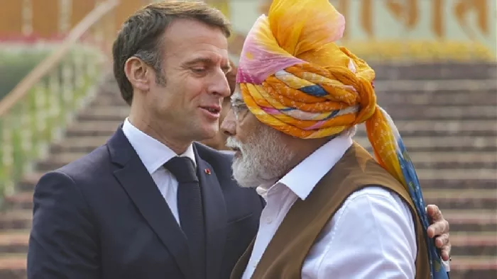 India France Relation: रक्षा उत्पादन का रोडमैप बनाएंगे भारत व फ्रांस (Photo Credit ANI)
