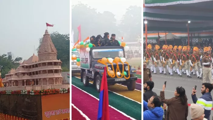 उत्तर प्रदेश में धूमधाम से मनाया गया गणतंत्र दिवस।