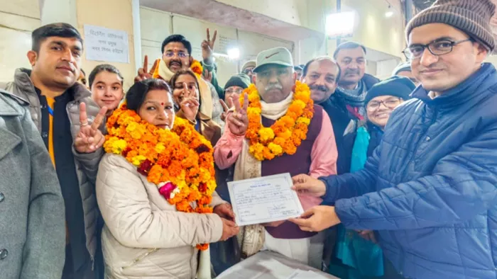 Uttarakhand Nikay Chunav Result 2025: भारतीय जनता पार्टी प्रत्याशी किरण जैसल ने जीत दर्ज की। जागरण