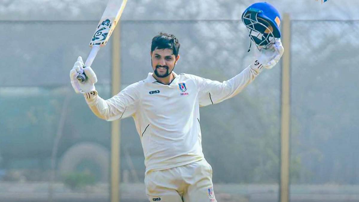 sameer rizvi of uttar pradesh hit century on day 1 of col ck nayudu trophy quarterfinal against saurashtra