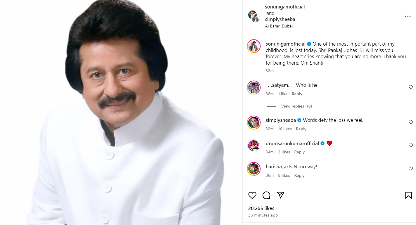 stars tribute Pankaj Udhas