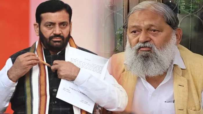 हरियाणा के मुख्यमंत्री नायब सिंह सैनी और बीजेपी नेता अनिल विज