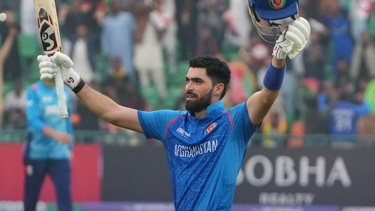 ibrahim zadran becomes first afghanistan batter to score a hundred in world cup champions trophy