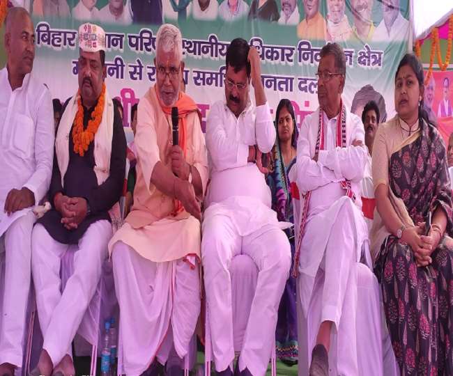 hukumdev narayan said in madhubani inclusive development of society is happening under the leadership of modi and nitish