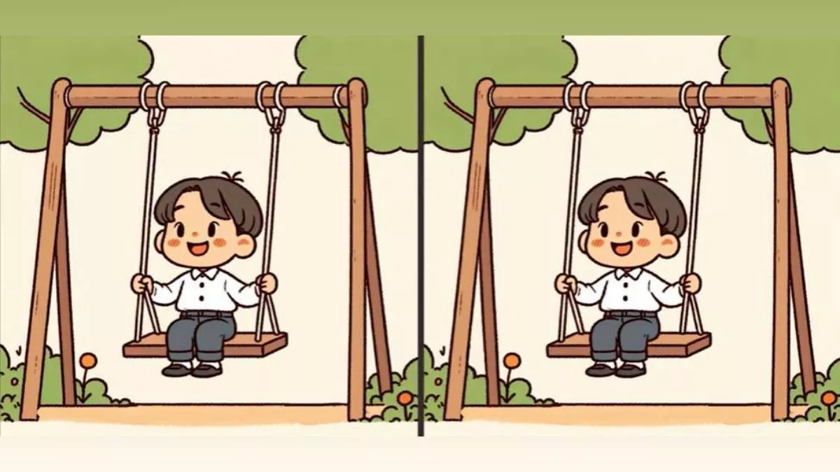 Optical Illusion: झूला झूल रहे बच्चे की इन दो तस्वीरों में हैं 3 अंतर, क्या 10 सेकंड में खोज सकते हैं आप?
