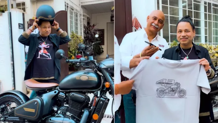 पॉपुलर सिंगर Kailash Kher ने Jawa Perak bobber खरीदी है।