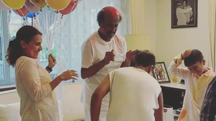 रजनीकांत की होली ( Photo Credit Instagram)