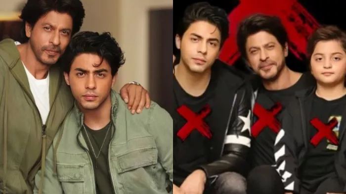 File Photo of Shah Rukh Khan, Aryan Khan and Abram Khan