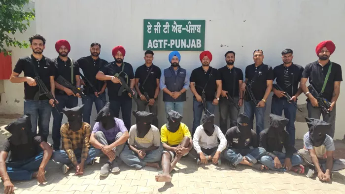 पंजाब की AGTF को मिली बड़ी सफलता, राजू शूटर गिरोह के 11 सदस्य गिरफ्तार।