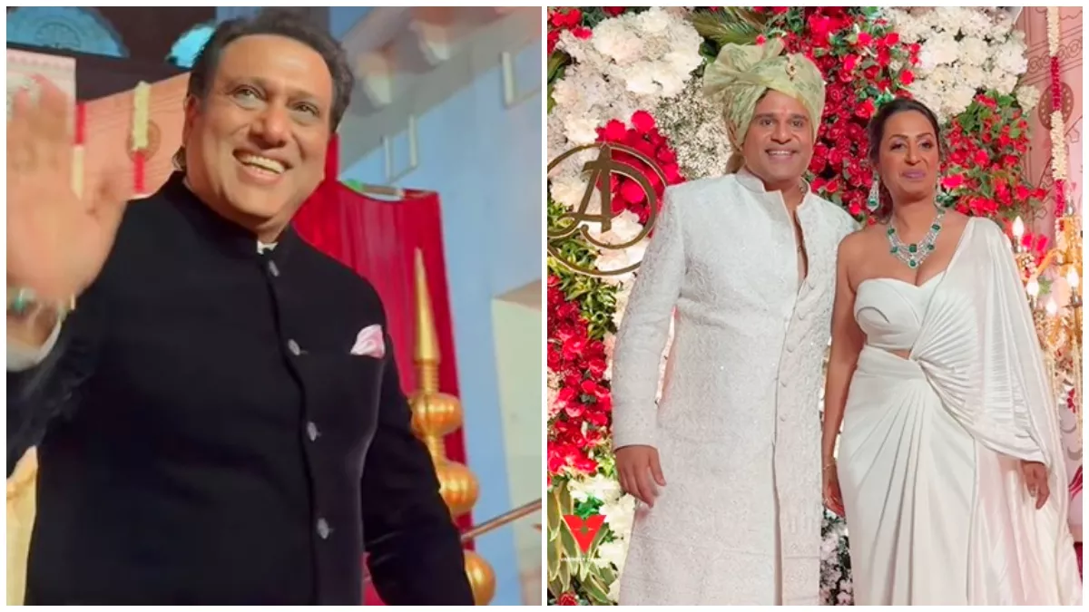Govinda के कृष्णा अभिषेक और कश्मीरा शाह ने छुए पैर, भांजी Arti Singh की शादी में पहुंचने पर कही ये बात