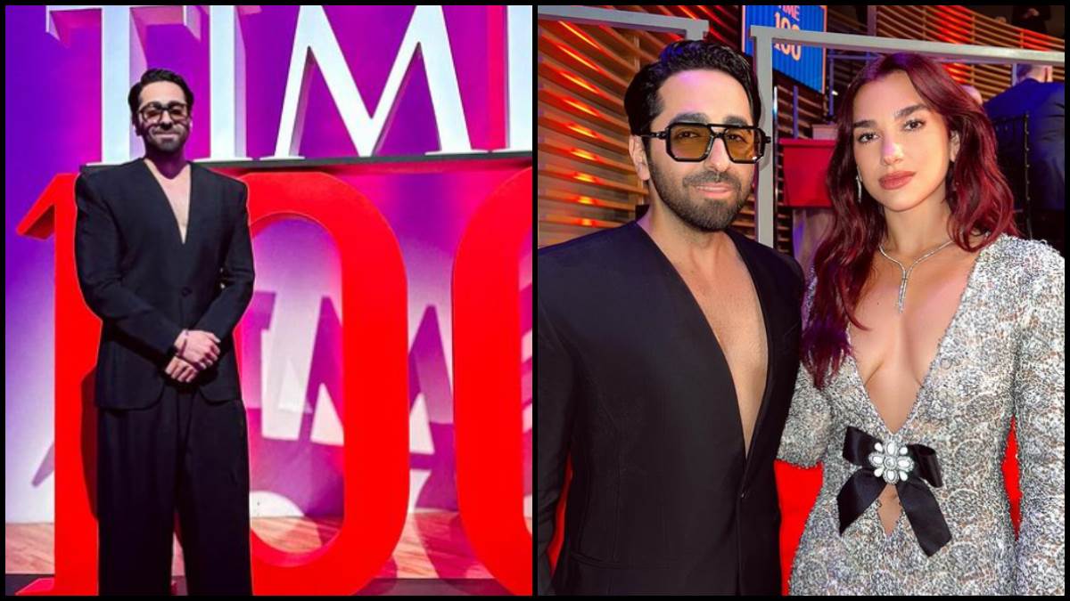 ayushmann khurrana shares picture with dua lipa dev patel kylie minogue at time 100 gala
