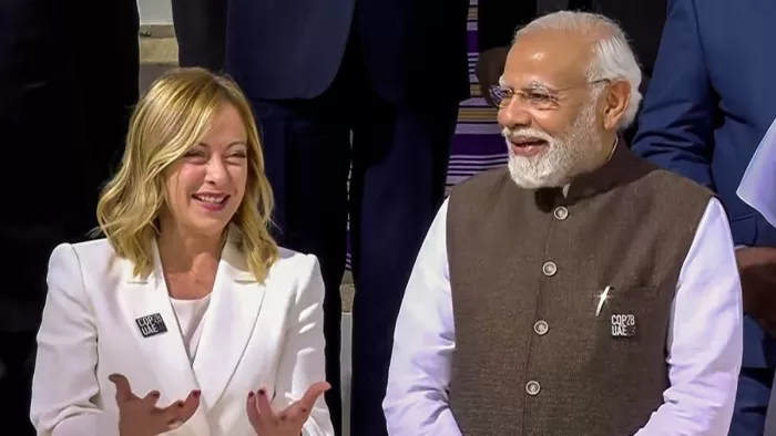 पीएम मोदी ने की इटली की प्रधानमंत्री से बातचीत (फोटो- एएनआई)