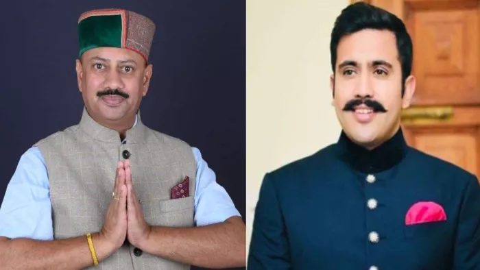 बीजेपी नेता के बेटे अभिषेक ठाकुर ने मिलाया कांग्रेस से हाथ।