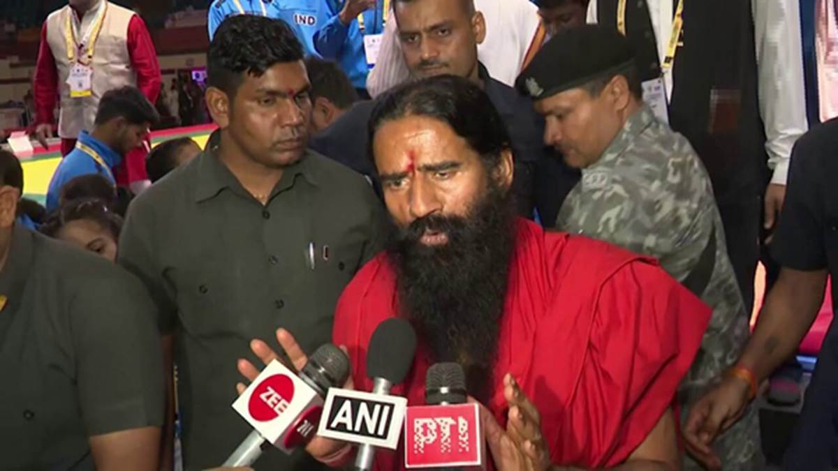 ncr yoga guru ramdev inaugurated the second asian yogasana competition