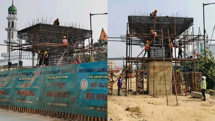 जमशेदपुर में निर्माणाधीन मानगो फ्लाईओवर। (फोटो जागरण)
