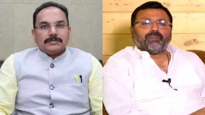 कांग्रेस नेता प्रदीप यादव ने निशिकांत को घेरा। (जागरण)