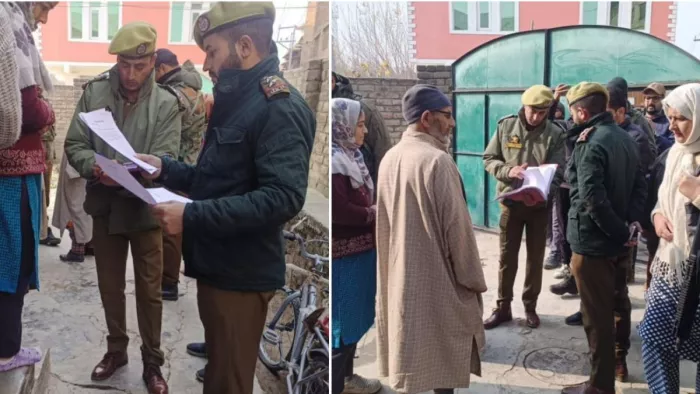 जम्मू-कश्मीर पुलिस ने 64 आतंकियों के घरों में मारा छापा।