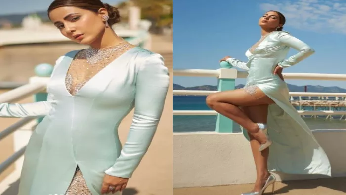 Hina Khan bikini Photos: हिना खान रेड स्विमिंग पूल में ब्वॉयफ्रेंड के साथ 'मस्ती' करती नजर आ रही हैl