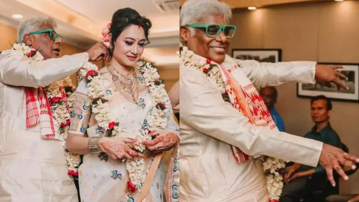 Ashish Vidyarthi Wedding Unseen Photos Viral With Second Wife Rupali Barua Tied Mangalsutra Watch Video/Instagram