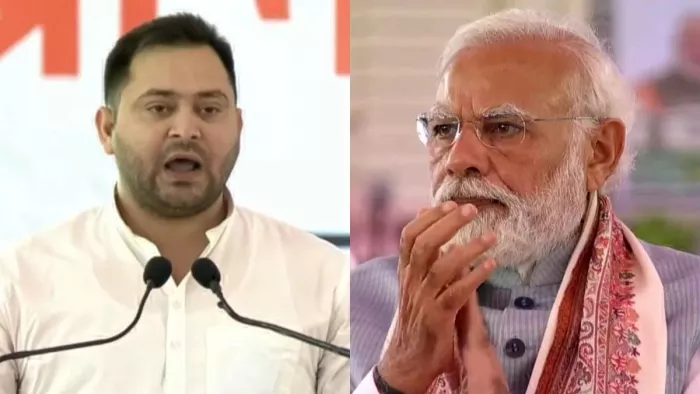 बिहार के डिप्टी सीएम तेजस्वी यादव और पीएम मोदी