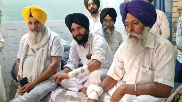 सिविल अस्पताल पायल में उपचाराधीन घायलों की तस्वीर