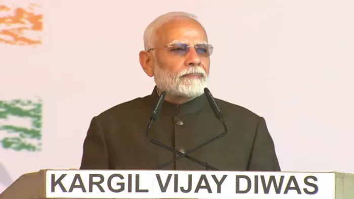 करगिल दिवस के मौके पर पीएम मोदी ने पाकिस्तान को सुनाई खरी-खरी।(फोटो सोर्स: भाजपा)