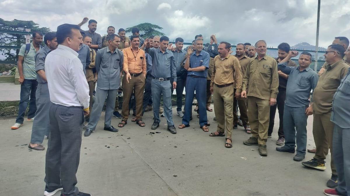 hrtc employees protest work to rule warning over unmet demands