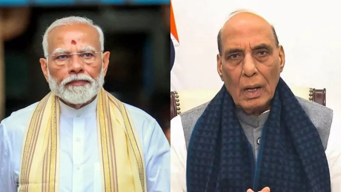 प्रधानमंत्री नरेंद्र मोदी और रक्षा मंत्री राजनाथ सिंह। (फाइल फोटो)