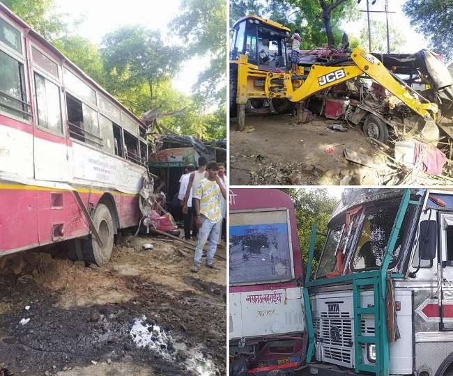 UP Lucknow - Hardoi Road Accident: लखनऊ में ओवरटेक करने में दो रोडवेज बसों की आमने-सामने भिड़ंत, छह लोगों की मौत-आठ घायल