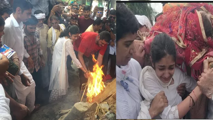 हिसार में ऋषि नगर स्थित श्मशान घाट में हुआ अंतिम संस्कार।