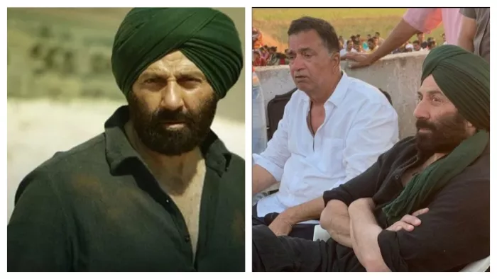 Still Image of Sunny Deol from Gadar 2 (Left) and File Photo of Sham Kaushal and Sunny Deol from (Right)