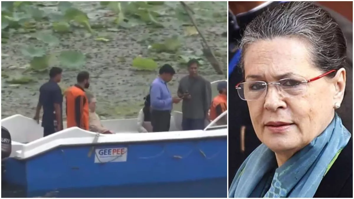 Sonia Gandhi In Srinagar: दो दिवसीय निजी दौरे पर श्रीनगर पहुंची सोनिया गांधी, Nigeen Lake में की नाव की सवारी