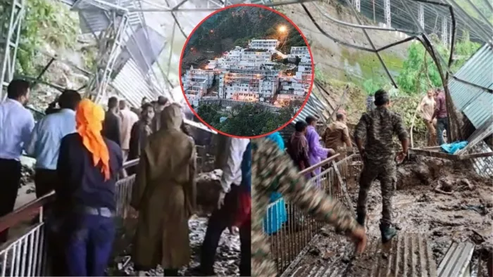 मां वैष्णो देवी की यात्रा मार्ग पर भूस्खलन से श्रद्धालुओं सहित 11 की मौत।