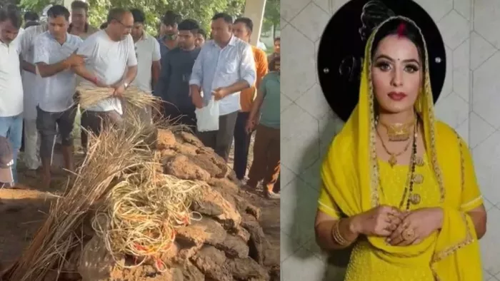 मंगलवार को किया गया निक्की का अंतिम संस्कार। जागरण