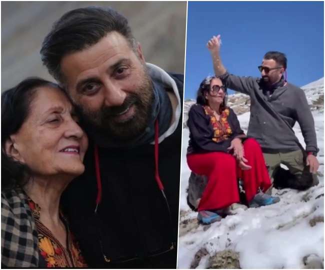 मां के साथ वादियों में बर्फ से खेलते नजर आए सनी देओल, दिल को छू लेगा ये प्यारा सा VIDEO