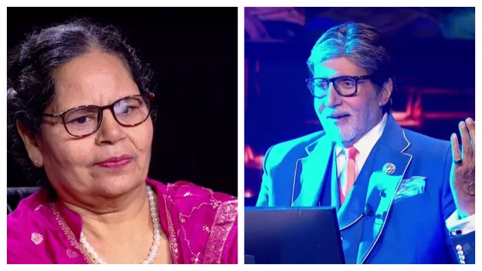 Amitabh Bachchan and Tejinder Kaur from Kaun Banega Crorepati 15